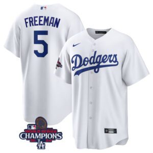 Los Angeles Dodgers #5 Freddie Freeman White 2024 World Series Champions Home Stitched Baseball Jersey