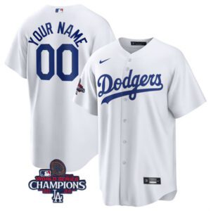 Los Angeles Dodgers ACTIVE PLAYER Custom White 2024 World Series Champions Cool Base Stitched Baseball Jersey