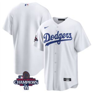 Los Angeles Dodgers Blank White 2024 World Series Champions Home Stitched Baseball Jersey