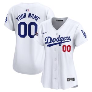 Los Angeles Dodgers Women 2024 World Series Champions Home Custom Limited Jersey - White