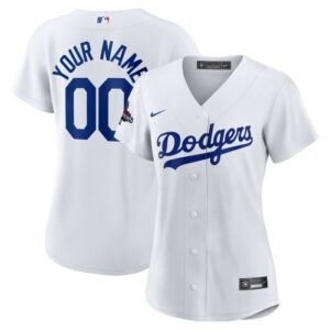 Los Angeles Dodgers Women 2024 World Series Champions Home Custom Replica Jersey - White