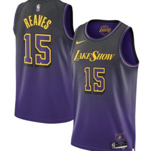 Los Angeles Lakers #15 Austin Reaves Purple 2024/25 City Edition Swingman Stitched Basketball Jersey