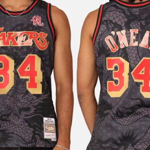 Los Angeles Lakers #34 Shaquille O'Neal ' 96-97 Year of the Dragon Swingman Stitched Basketball Jersey