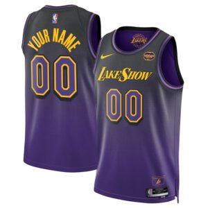 Los Angeles Lakers Active Player Custom Purple 2024/25 City Edition Stitched Basketball Jersey