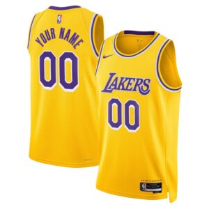 Los Angeles Lakers Unisex Swingman Custom Jersey Gold - Icon Edition