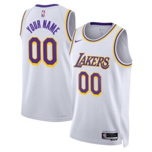 Los Angeles Lakers Unisex Swingman Custom Jersey White - Association Edition