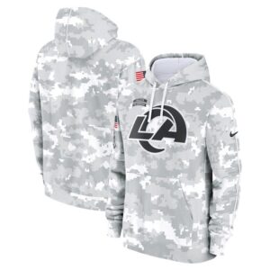 Los Angeles Rams 2024 Salute to Service Club Fleece Pullover Hoodie - Arctic Camo