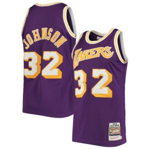 Magic Johnson Los Angeles Lakers 1984/85 Hardwood Classics Jersey - Purple