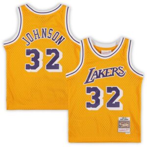 Magic Johnson Los Angeles Lakers Preschool 1984-1985 Hardwood Classics Throwback Team Jersey - Gold