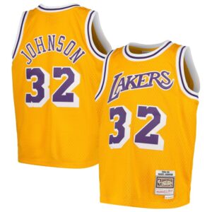 Magic Johnson Los Angeles Lakers Youth Swingman Throwback Jersey - Gold