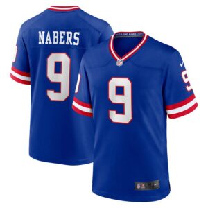 Malik Nabers New York Giants 2nd Alternate 2024 NFL Draft Game Jersey - Royal