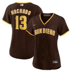 Manny Machado San Diego Padres Women Road Replica Player Jersey - Brown