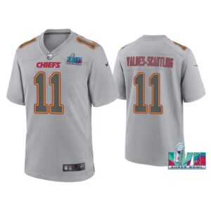 Marquez Valdes-Scantling Kansas City Chiefs Super Bowl LVII Gray Atmosphere Jersey