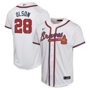 Matt Olson Atlanta Braves Youth Home Game Player Jersey - White