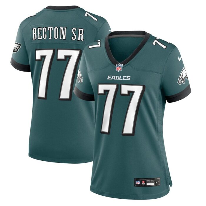 Mekhi Becton Sr.?Philadelphia Eagles Women's Game Jersey - Midnight Green