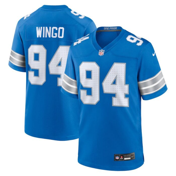 Mekhi Wingo Detroit Lions Team Game Jersey - Blue