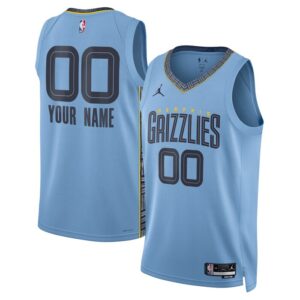 Memphis Grizzlies Unisex 2022/23 Swingman Custom Jersey - Statement Edition - Blue