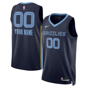 Memphis Grizzlies Unisex Swingman Custom Jersey Navy - Icon Edition