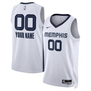 Memphis Grizzlies Unisex Swingman Custom Jersey White - Association Edition