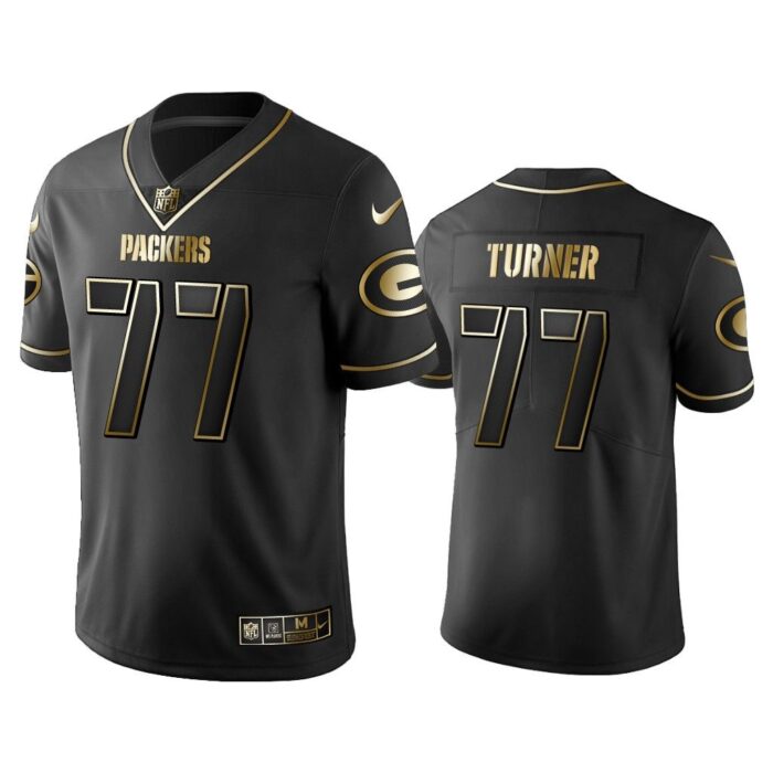 Men 2019 Golden Edition Vapor Limited Green Bay Packers #77 Billy Turner Black Jersey