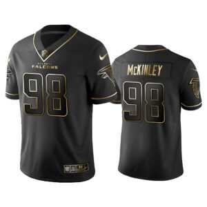 Men 2019 Golden Edition Vapor Untouchable Limited Atlanta Falcons #98 Takkarist McKinley Black Jersey