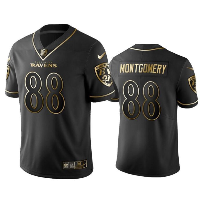 Men 2019 Golden Edition Vapor Untouchable Limited Baltimore Ravens #88 Ty Montgomery Black Jersey