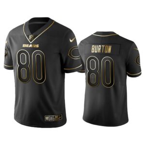 Men 2019 Golden Edition Vapor Untouchable Limited Chicago Bears #80 Trey Burton Black Jersey