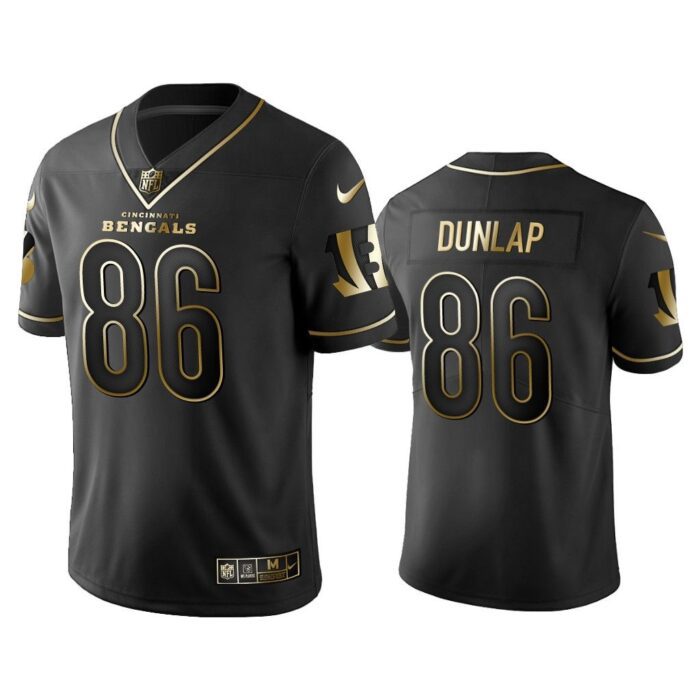 Men 2019 Golden Edition Vapor Untouchable Limited Cincinnati Bengals #86 Carlos Dunlap Black Jersey