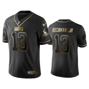 Men 2019 Golden Edition Vapor Untouchable Limited Cleveland Browns #13 Odell Beckham Jr Black Jersey