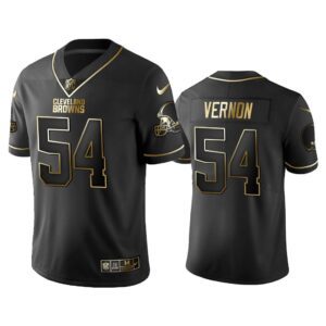 Men 2019 Golden Edition Vapor Untouchable Limited Cleveland Browns #54 Olivier Vernon Black Jersey