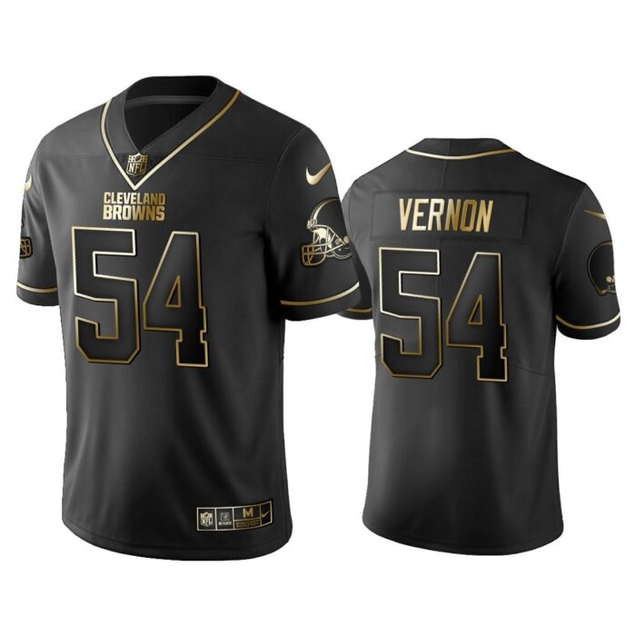 Men 2019 Golden Edition Vapor Untouchable Limited Cleveland Browns #54 Olivier Vernon Black Jersey