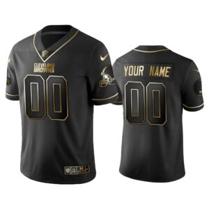 Men 2019 Golden Edition Vapor Untouchable Limited Cleveland Browns Custom Black Jersey