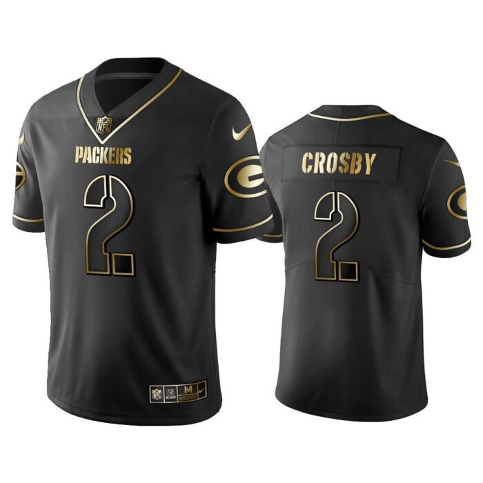 Men 2019 Golden Edition Vapor Untouchable Limited Green Bay Packers #2 Mason Crosby Black Jersey