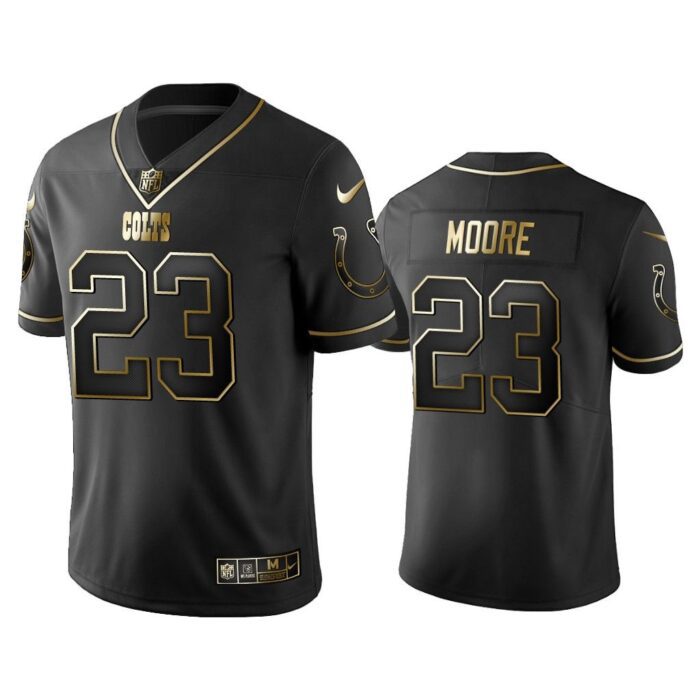 Men 2019 Golden Edition Vapor Untouchable Limited Indianapolis Colts #23 Kenny Moore Black Jersey