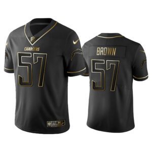 Men 2019 Golden Edition Vapor Untouchable Limited Los Angeles Chargers #57 Jatavis Brown Black Jersey