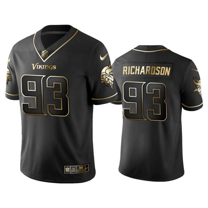 Men 2019 Golden Edition Vapor Untouchable Limited Minnesota Vikings #93 Sheldon Richardson Black Jersey