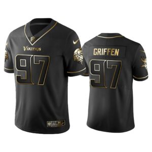 Men 2019 Golden Edition Vapor Untouchable Limited Minnesota Vikings #97 Everson Griffen Black Jersey