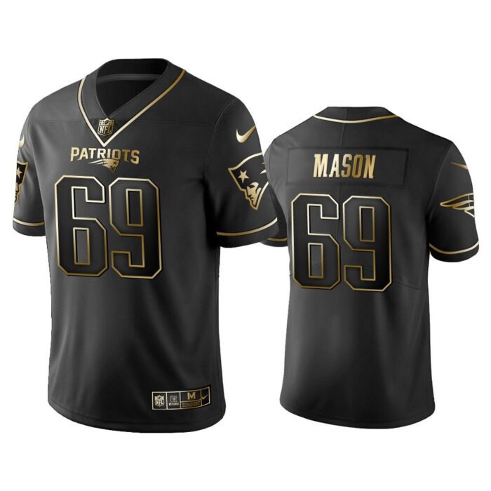 Men 2019 Golden Edition Vapor Untouchable Limited New England Patriots #69 Shaq Mason Black Jersey