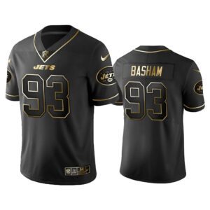 Men 2019 Golden Edition Vapor Untouchable Limited New York Jets #93 Tarell Basham Black Jersey