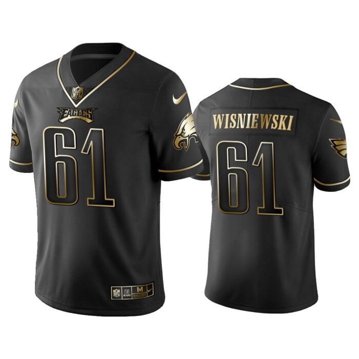 Men 2019 Golden Edition Vapor Untouchable Limited Philadelphia Eagles #61 Stefen Wisniewski Black Jersey