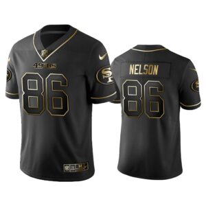 Men 2019 Golden Edition Vapor Untouchable Limited San Francisco 49ers #86 Kyle Nelson Black Jersey