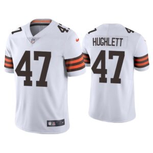 Men 2020 Charley Hughlett Cleveland Browns White Vapor Limited Jersey