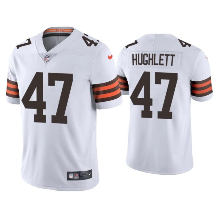 Men 2020 Charley Hughlett Cleveland Browns White Vapor Limited Jersey