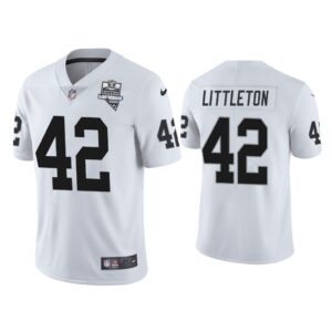 Men 2020 Cory Littleton Las Vegas Raiders White Inaugural Season Vapor Limited Jersey