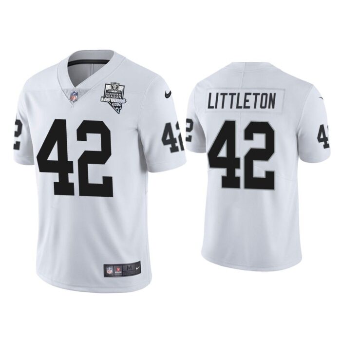 Men 2020 Cory Littleton Las Vegas Raiders White Inaugural Season Vapor Limited Jersey