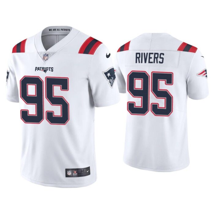 Men 2020 Derek Rivers New England Patriots White Vapor Limited Jersey