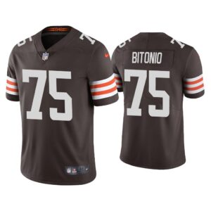 Men 2020 Joel Bitonio Cleveland Browns Brown Vapor Limited Jersey