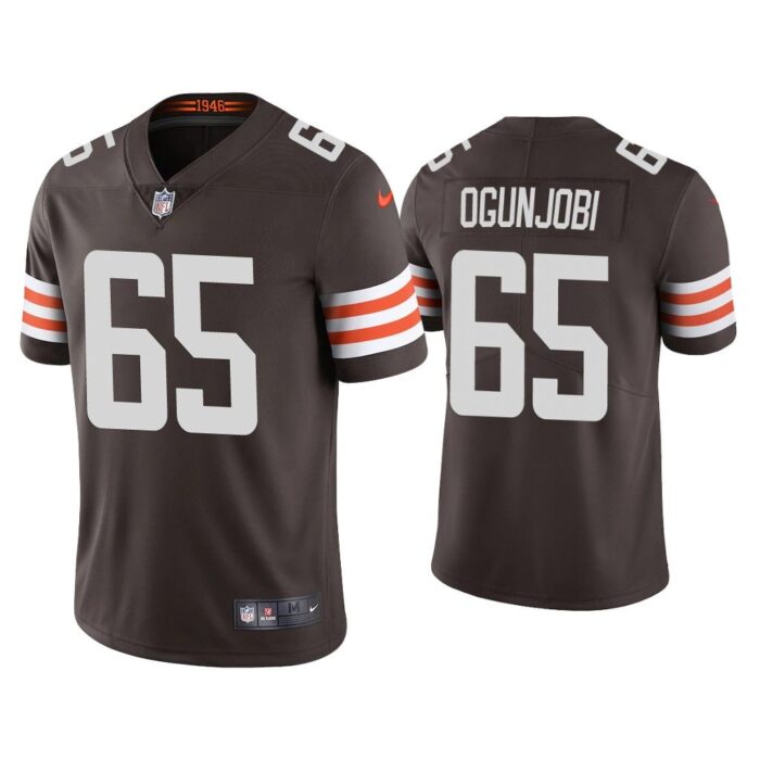 Men 2020 Larry Ogunjobi Cleveland Browns Brown Vapor Limited Jersey