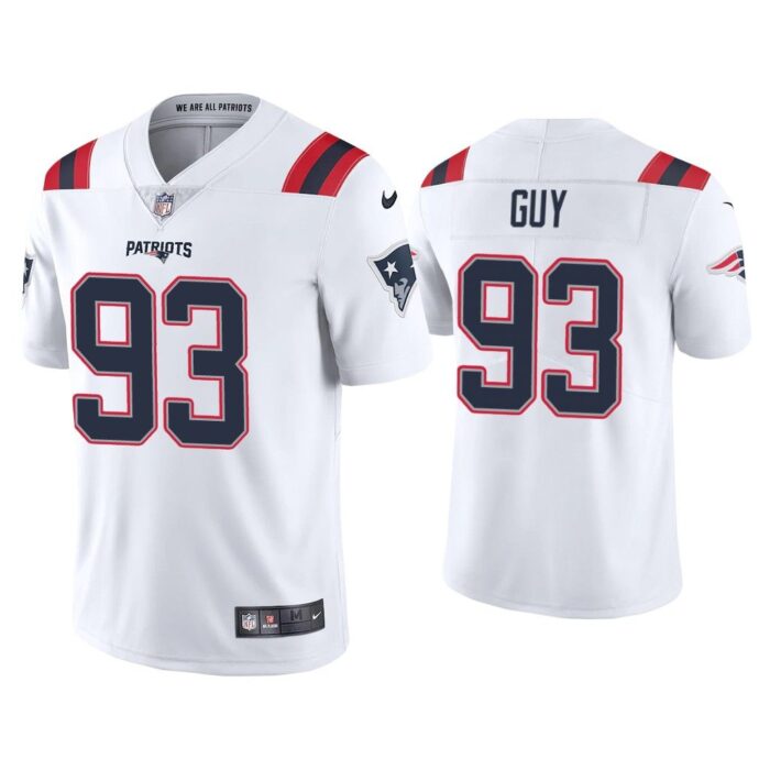 Men 2020 Lawrence Guy New England Patriots White Vapor Limited Jersey