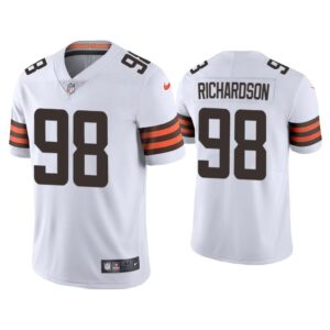 Men 2020 Sheldon Richardson Cleveland Browns White Vapor Limited Jersey